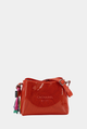 Cacharel Bolso Bandolera Doble Compartimento Vinilo Naranja