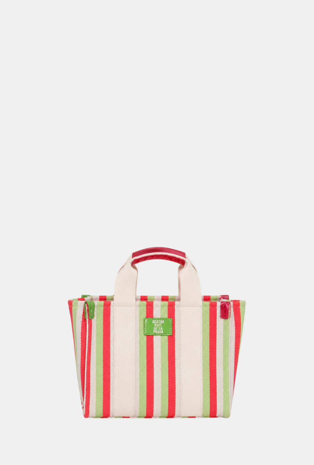 Agatha Ruiz De La Prada Bolso De Mano Con Bandolera Lona Líneas