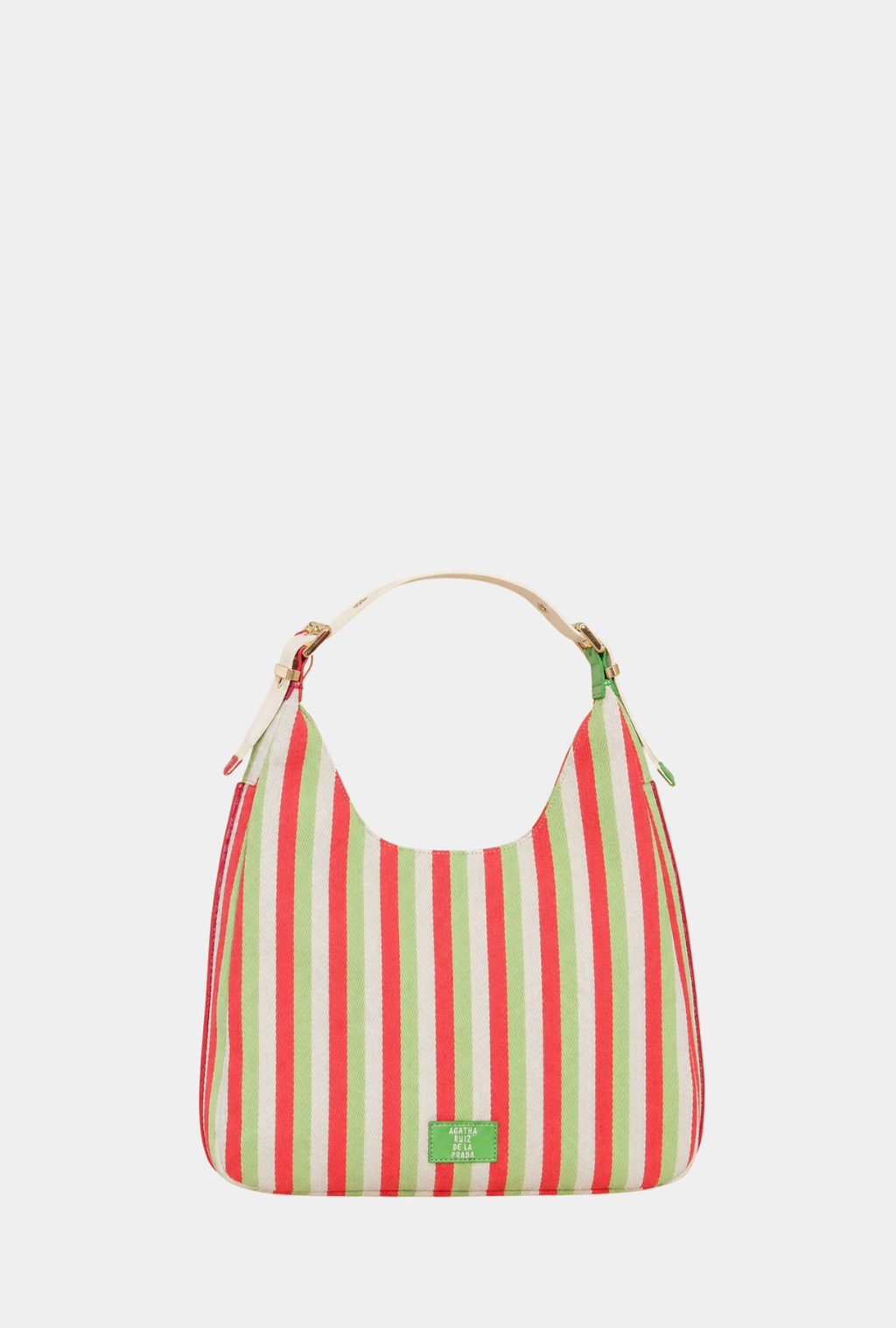 Agatha Ruiz De La Prada Bolso De Hombro Hobo Lona Líneas