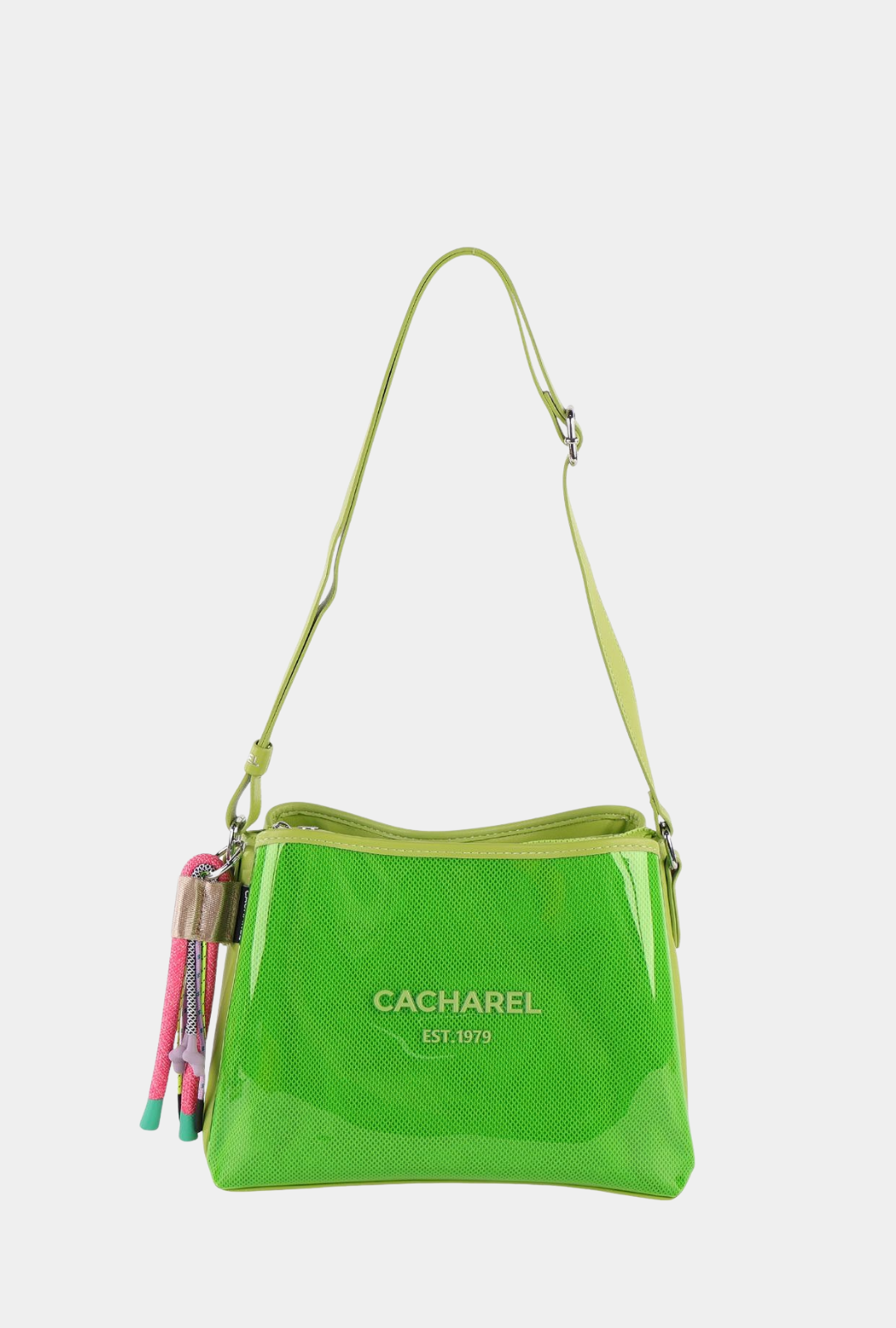 Cacharel Bolso Bandolera Doble Compartimento Vinilo Lima