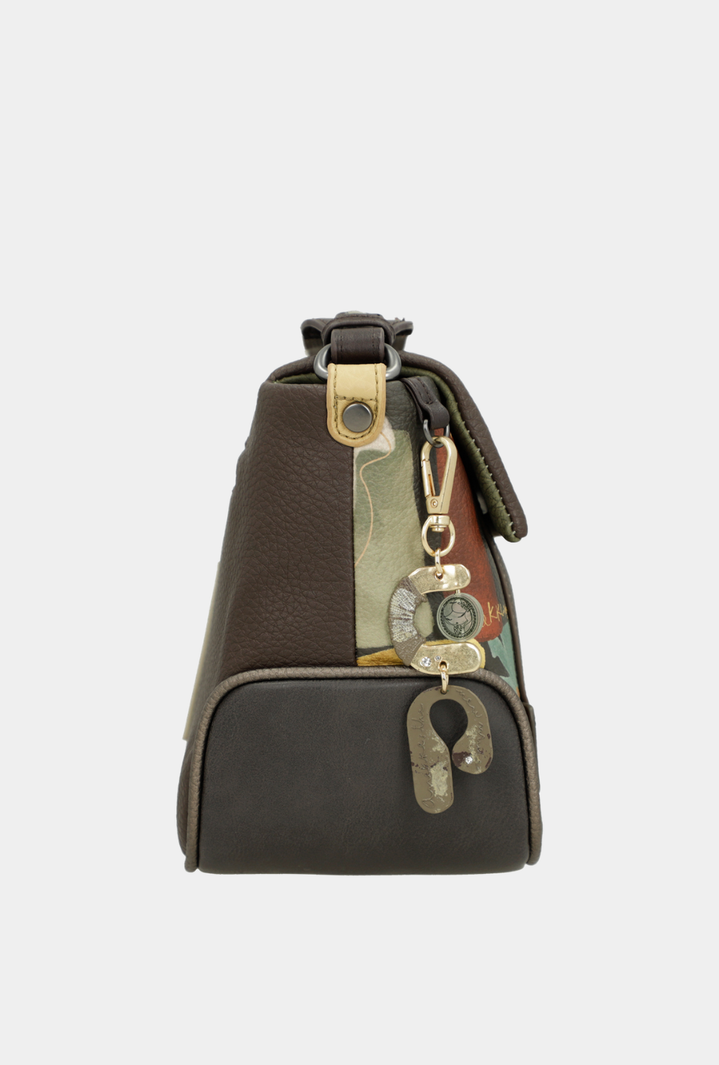 Anekke Bandolera Con Solapa Estampada - Amphora