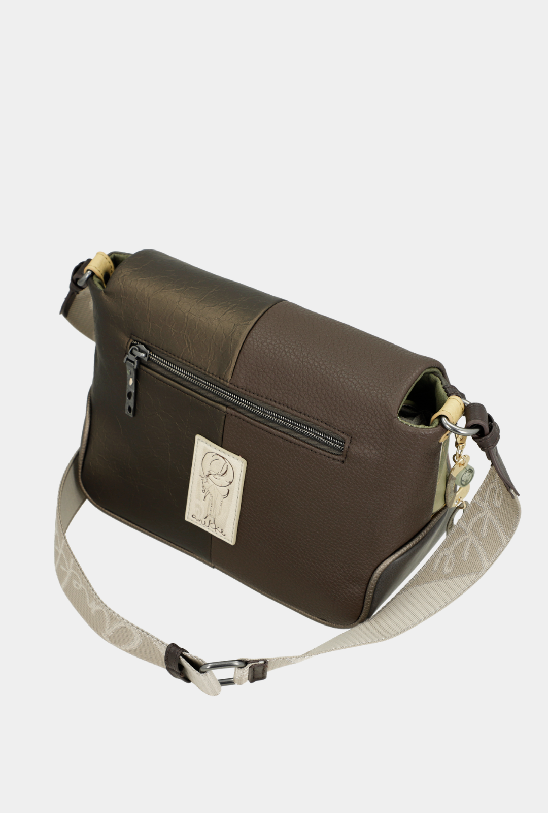 Anekke Bandolera Con Solapa Estampada - Amphora