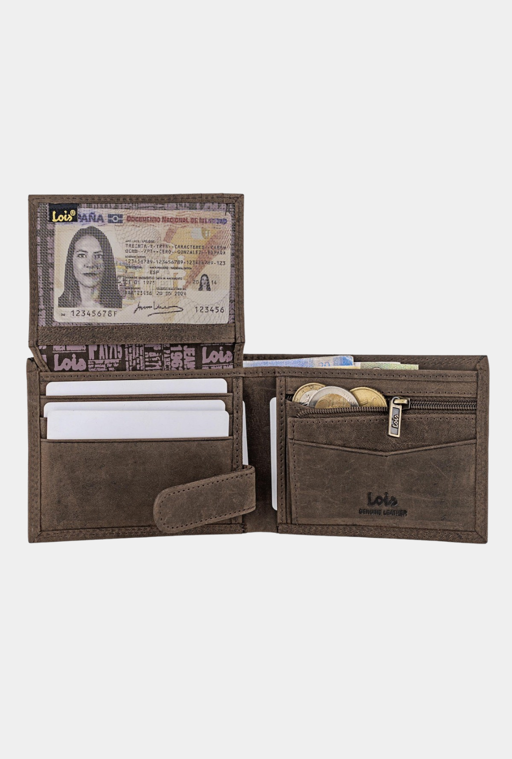 Lois Cartera Piel De Hombre Con Monedero 8,5cm - Dubbo