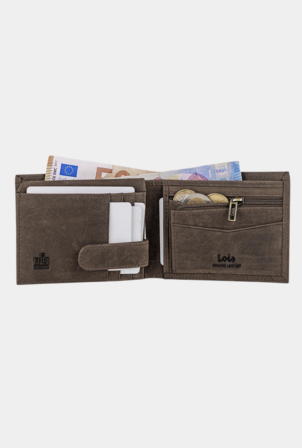 Lois Cartera Piel De Hombre Con Monedero 8,5cm - Dubbo