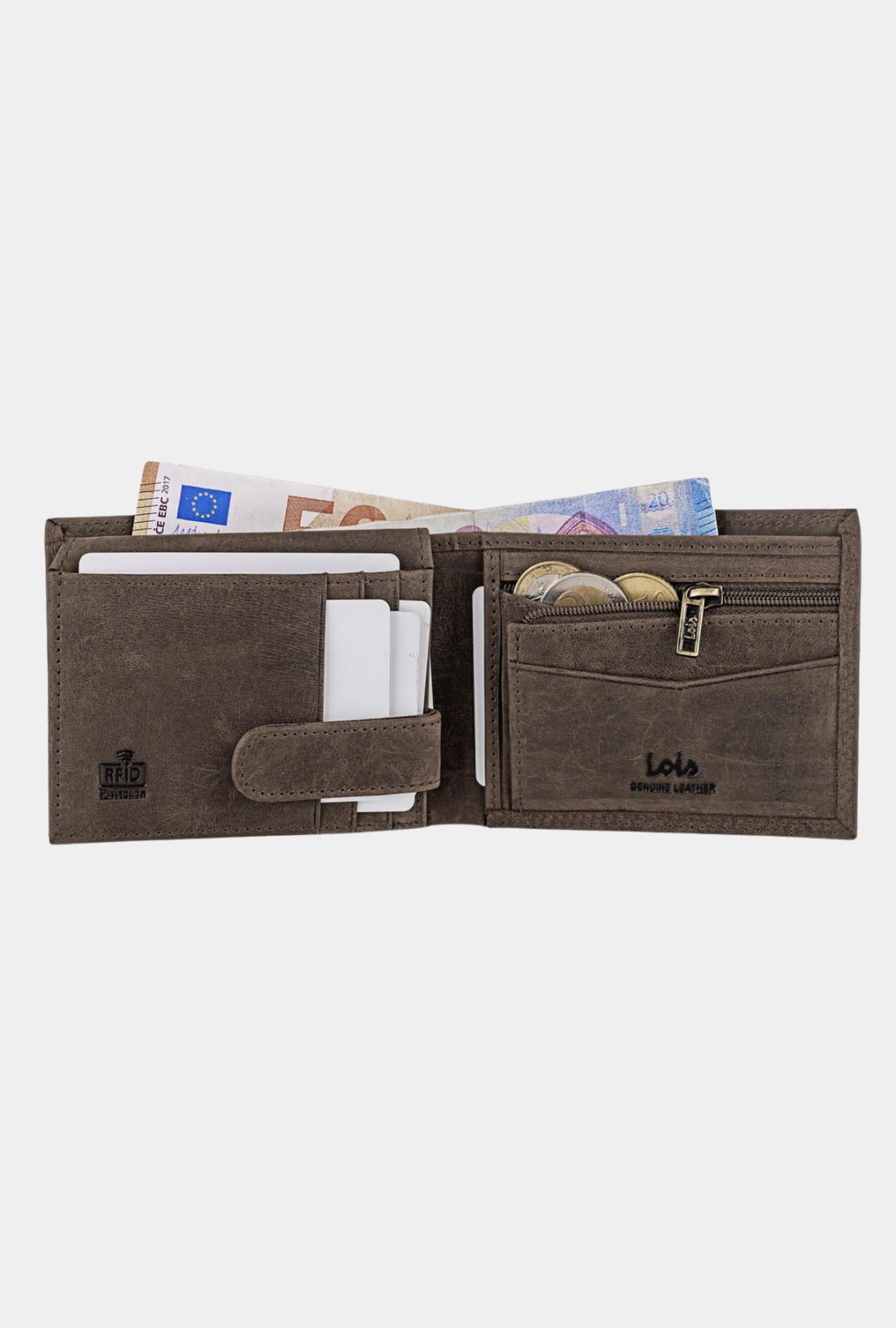 Lois Cartera Piel De Hombre Con Monedero 8,5cm - Dubbo