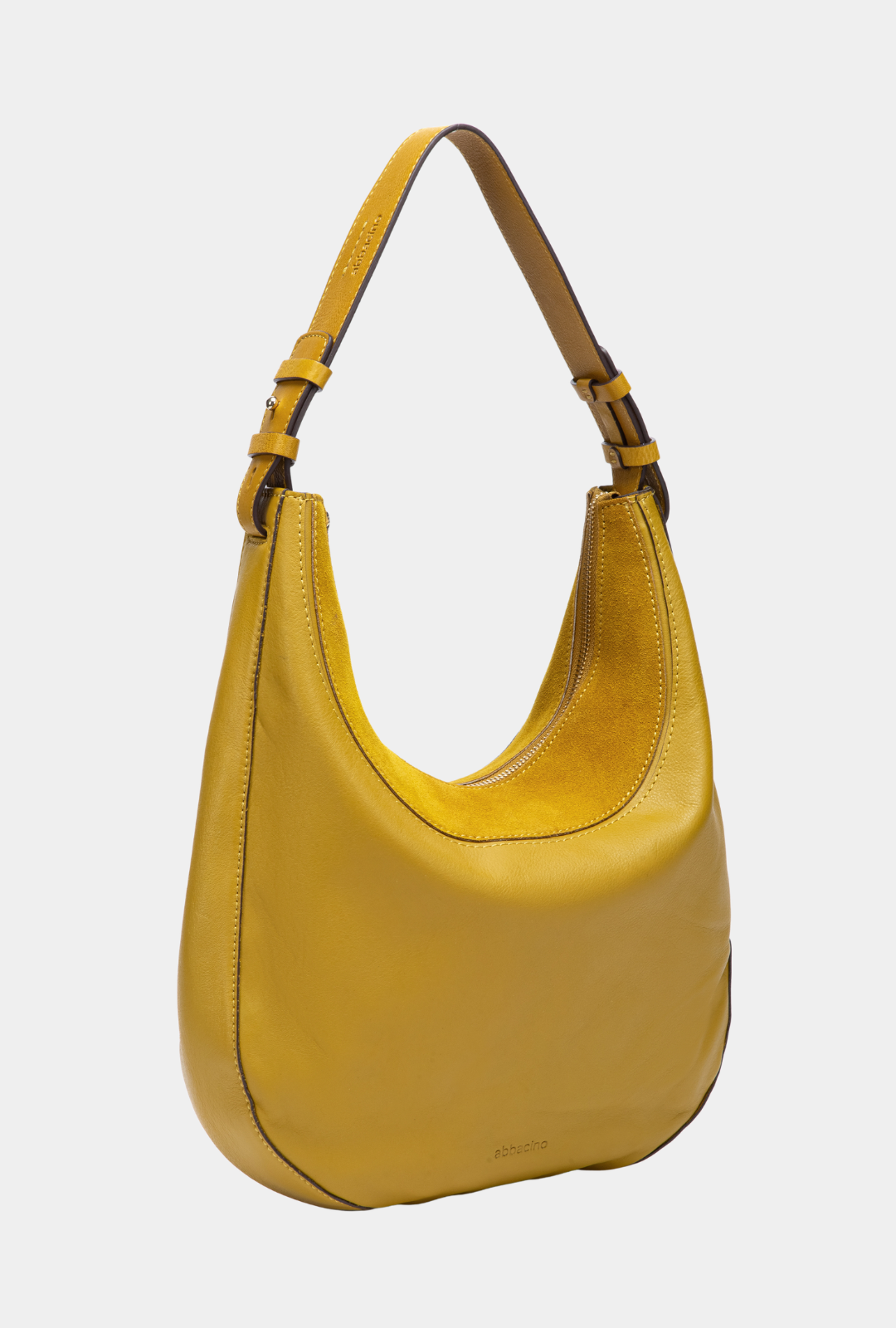 Abbacino Bolso De Hombro En Piel Y Serraje Amarillo