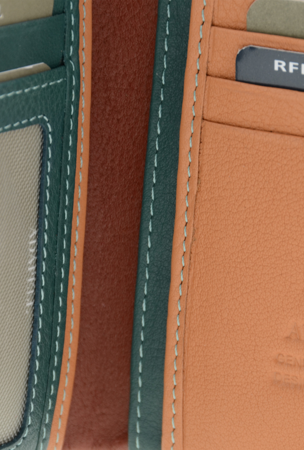 Adapell Cartera Piel RFID 12cm - Brisa Ocean Teal