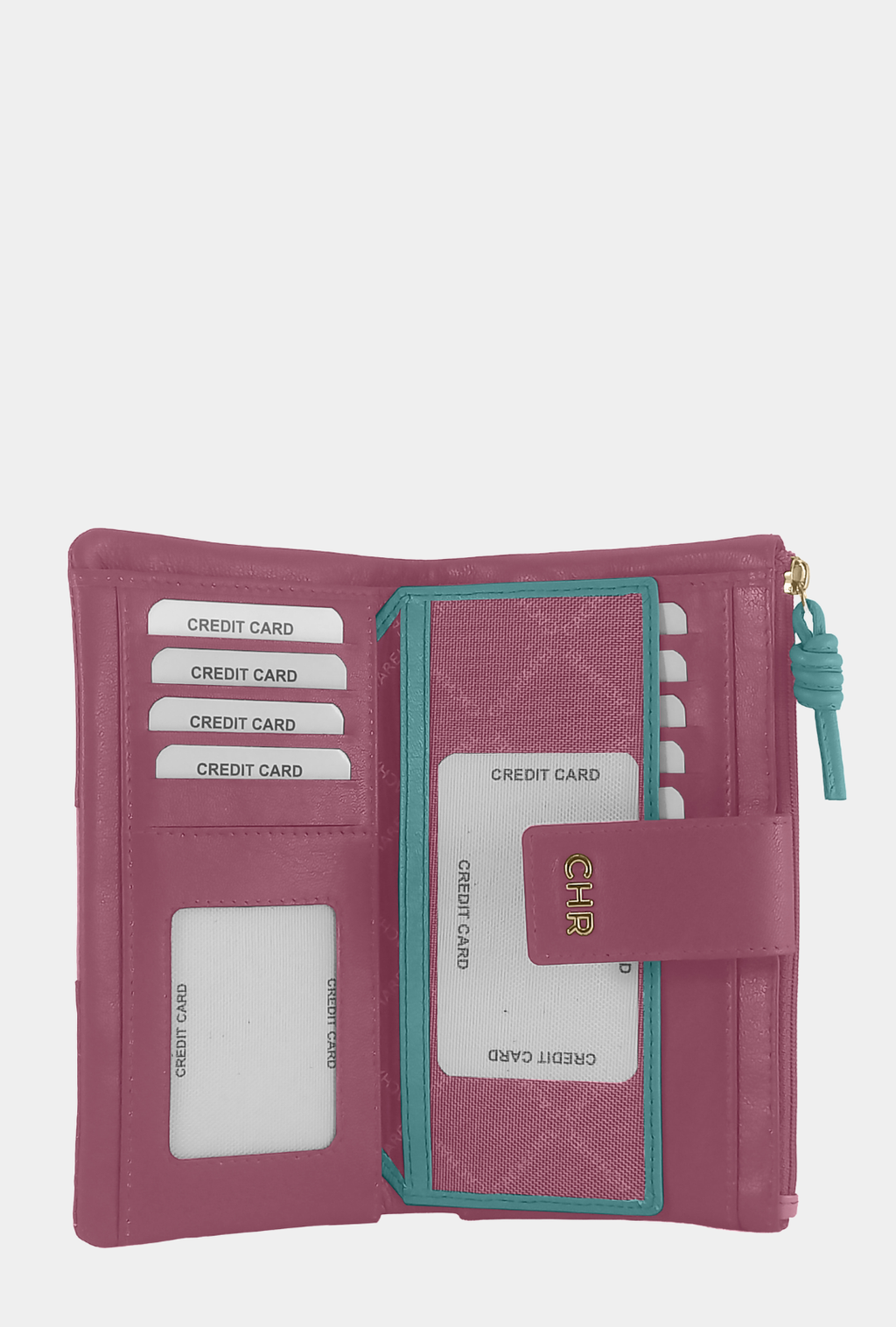Cacharel Billetero Piel Grande 18 cm - Natura Fucsia