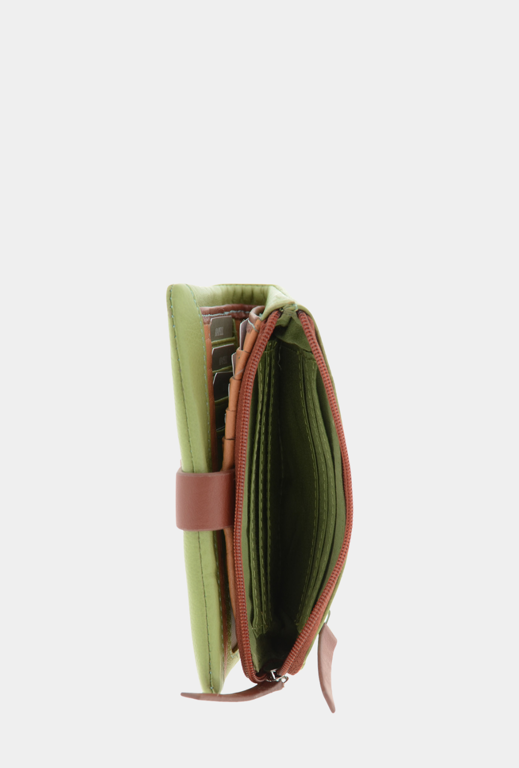 Adapell Cartera Piel RFID 14cm - Brisa Verde Sage