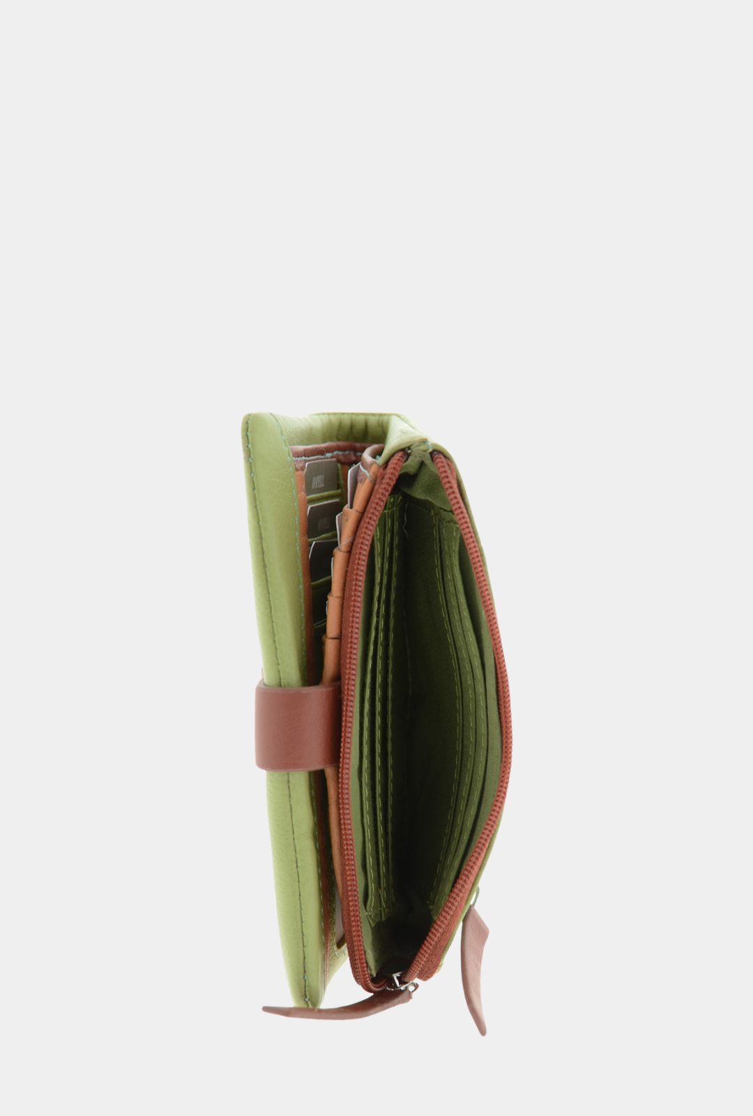 Adapell Cartera Piel RFID 14cm - Brisa Verde Sage