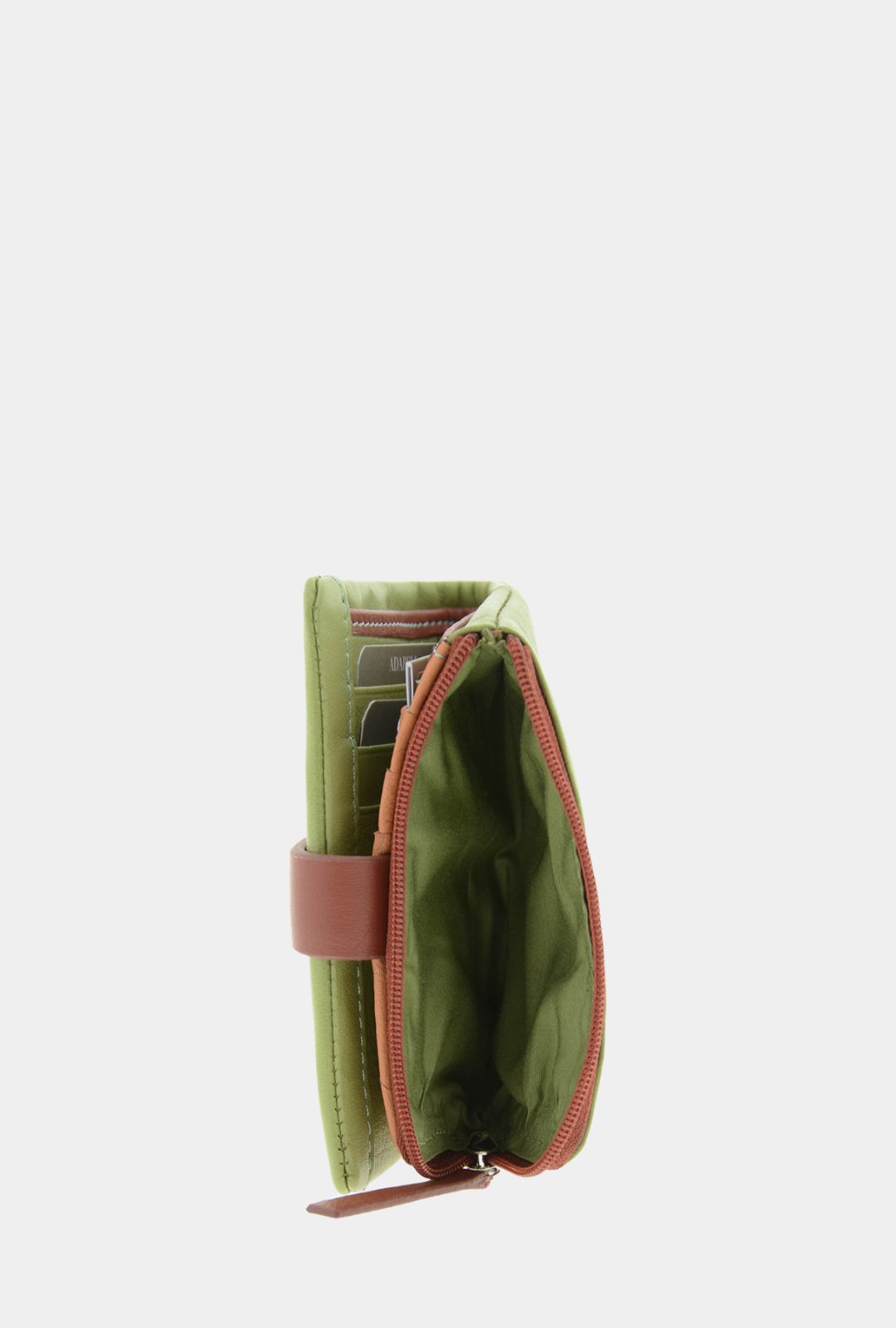 Adapell Cartera Piel RFID 12cm - Brisa Verde Sage