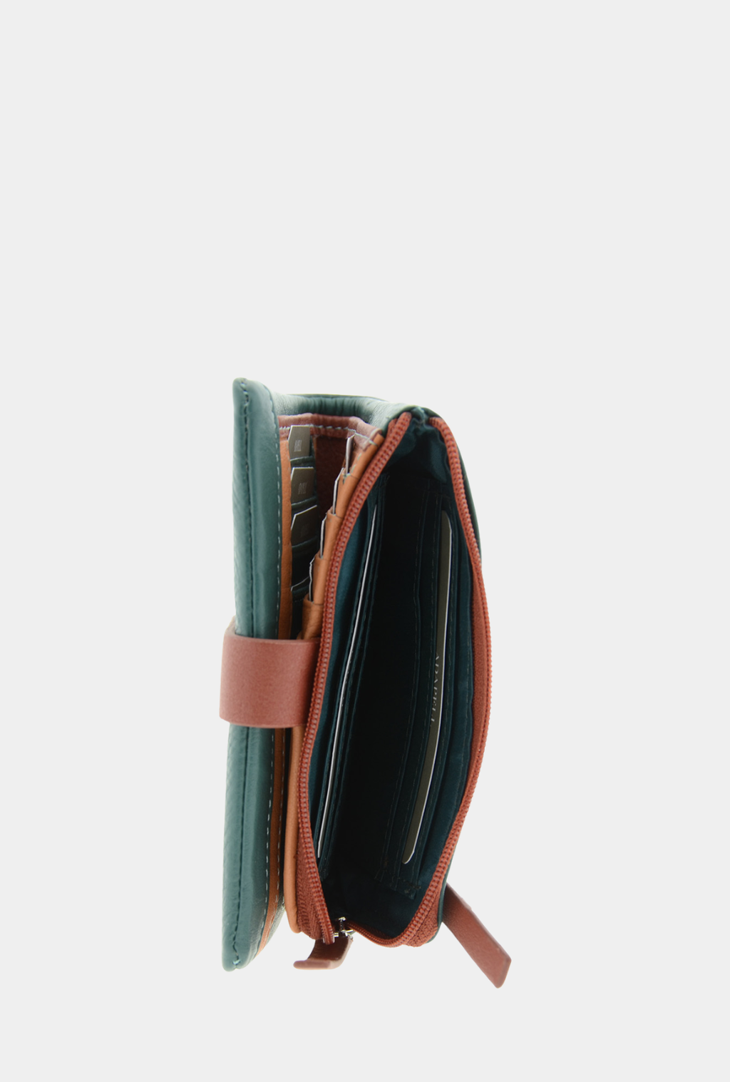 Adapell Cartera Piel RFID 14cm - Brisa Ocean Teal