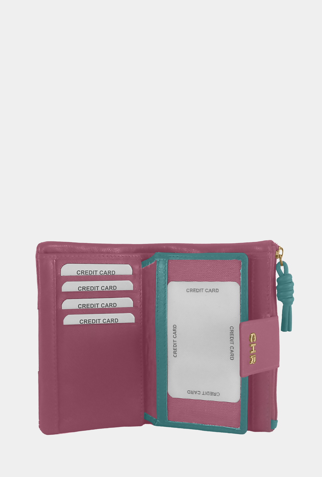 Cacharel Billetero Piel Mediano 14 cm - Natura Fucsia