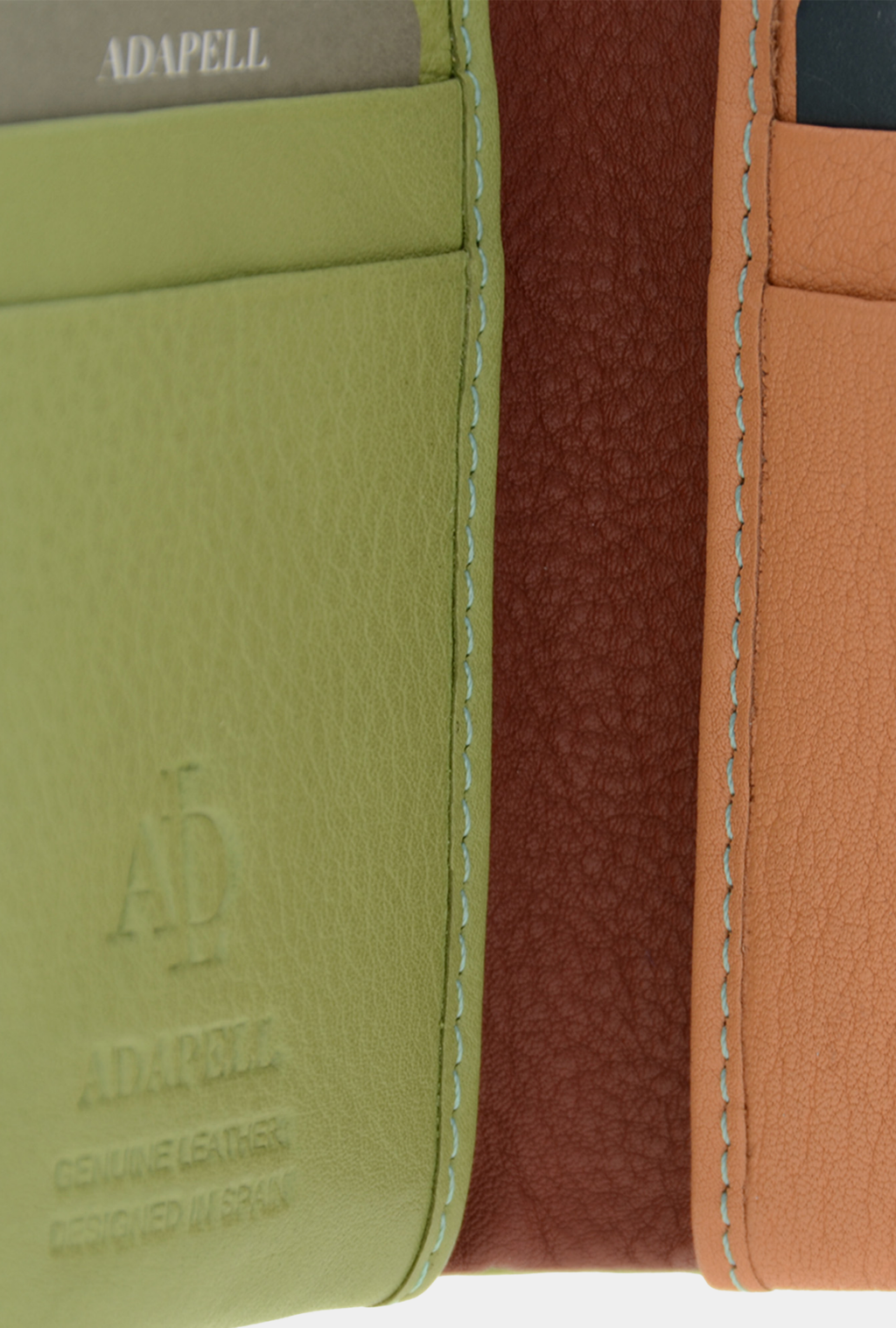 Adapell Cartera Piel RFID 12cm - Brisa Verde Sage