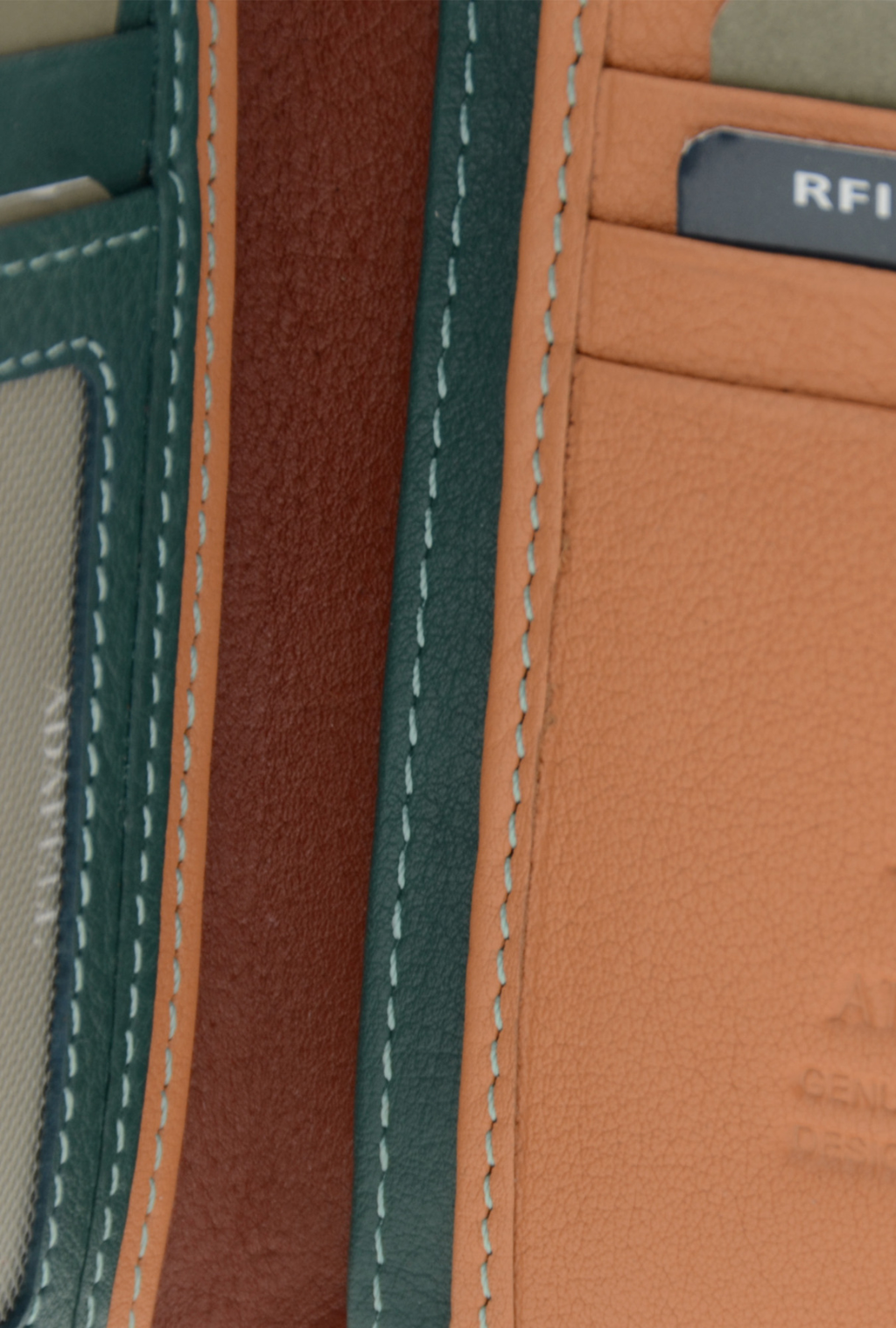 Adapell Cartera Piel RFID 14cm - Brisa Ocean Teal