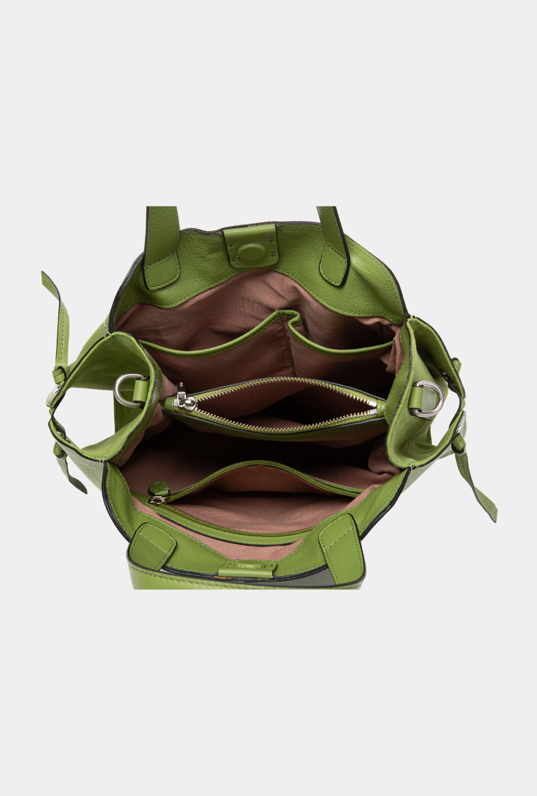 Abbacino Bolso De Mano En Piel Verde