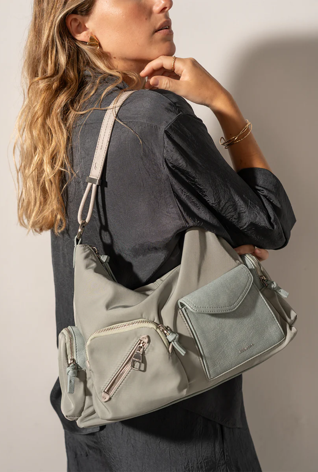 Abbacino Bolso De Hombro En Tejido Azul
