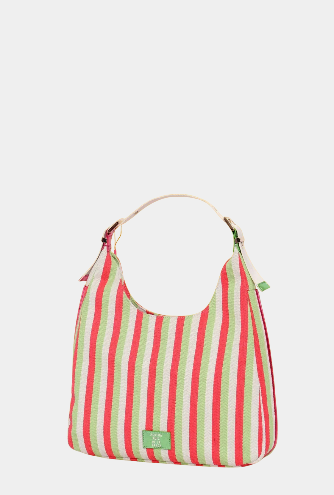 Agatha Ruiz De La Prada Bolso De Hombro Hobo Lona Líneas