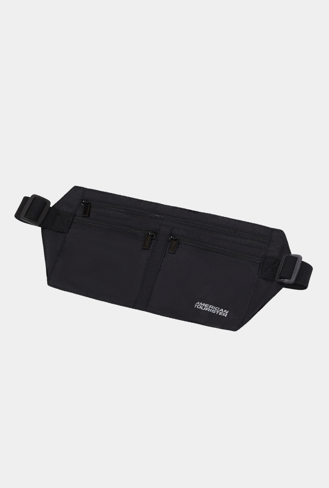 Detalle frontal del cinturón porta dinero American Tourister con RFID color Black