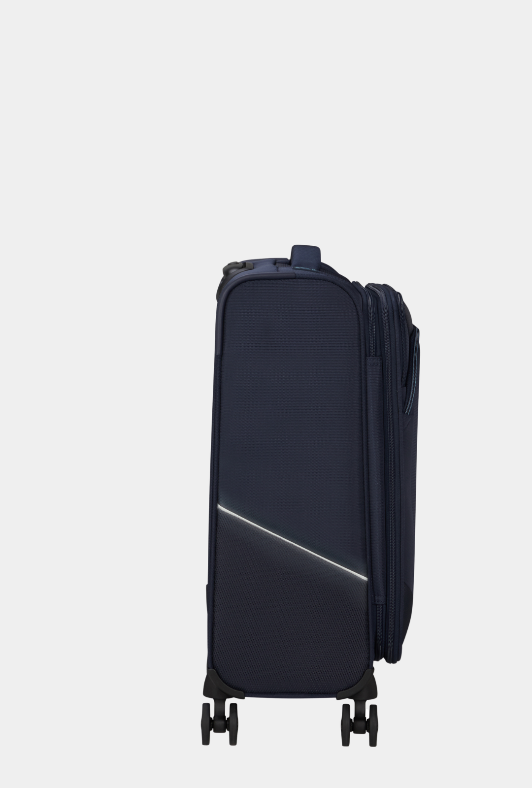 Vista lateral de la maleta American Tourister SummerRide cabina 55/23 cm color Navy1