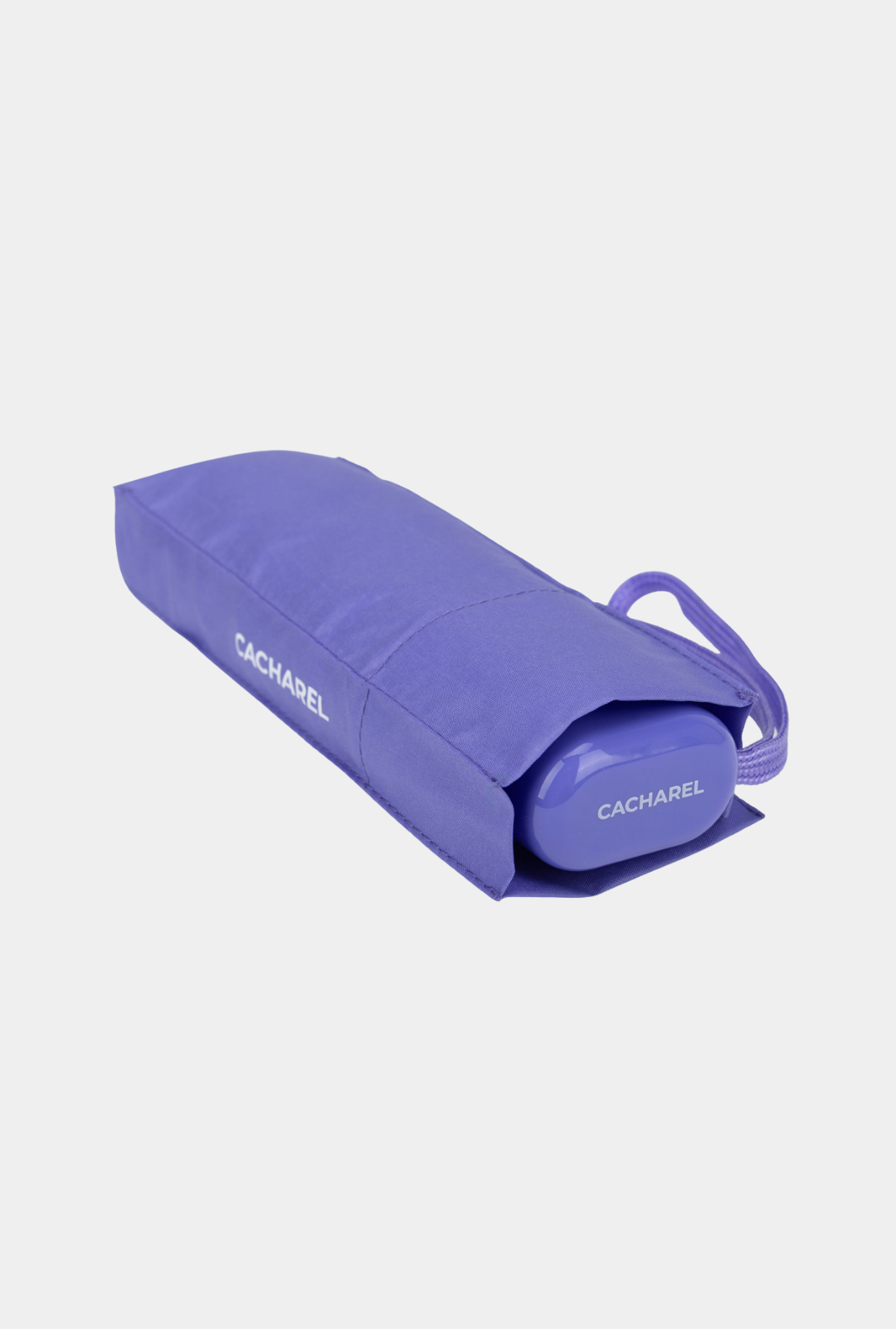 Paraguas plegable Cacharel con protección solar UPF 50+ color malva con funda