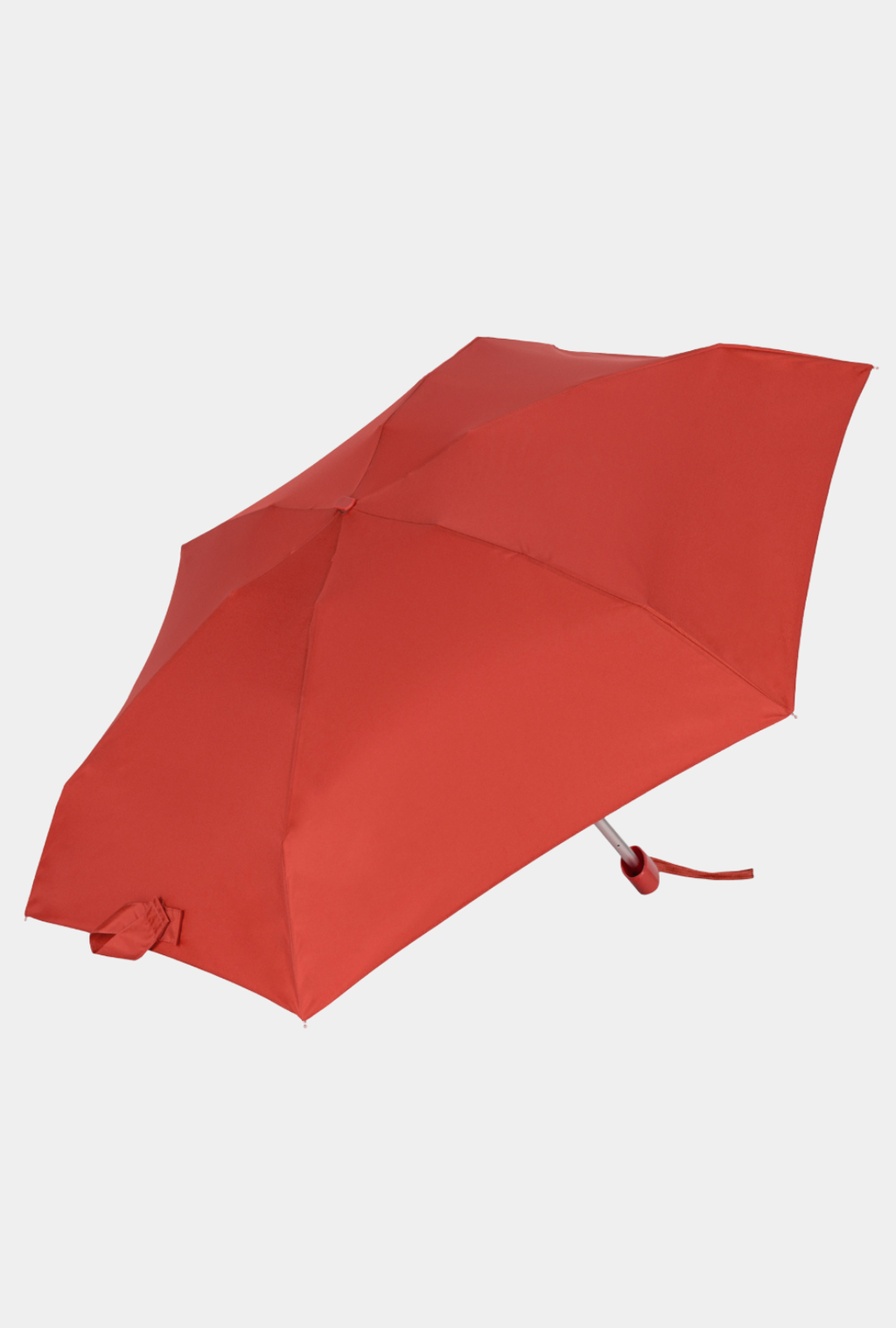 Paraguas plegable Cacharel con protección solar UPF 50+ color rojo amapola abierto