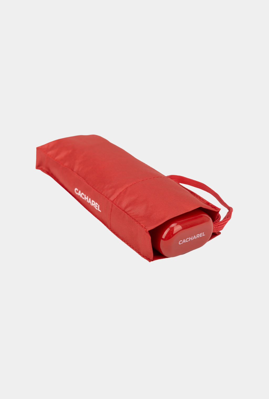Paraguas plegable Cacharel con protección solar UPF 50+ color rojo amapola con funda