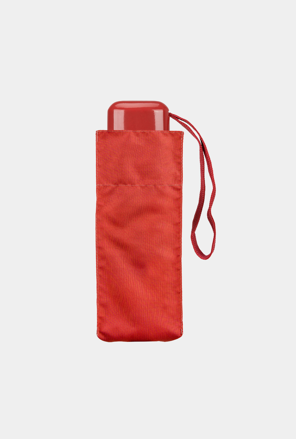 Paraguas plegable Cacharel con protección solar UPF 50+ color rojo amapola plegado