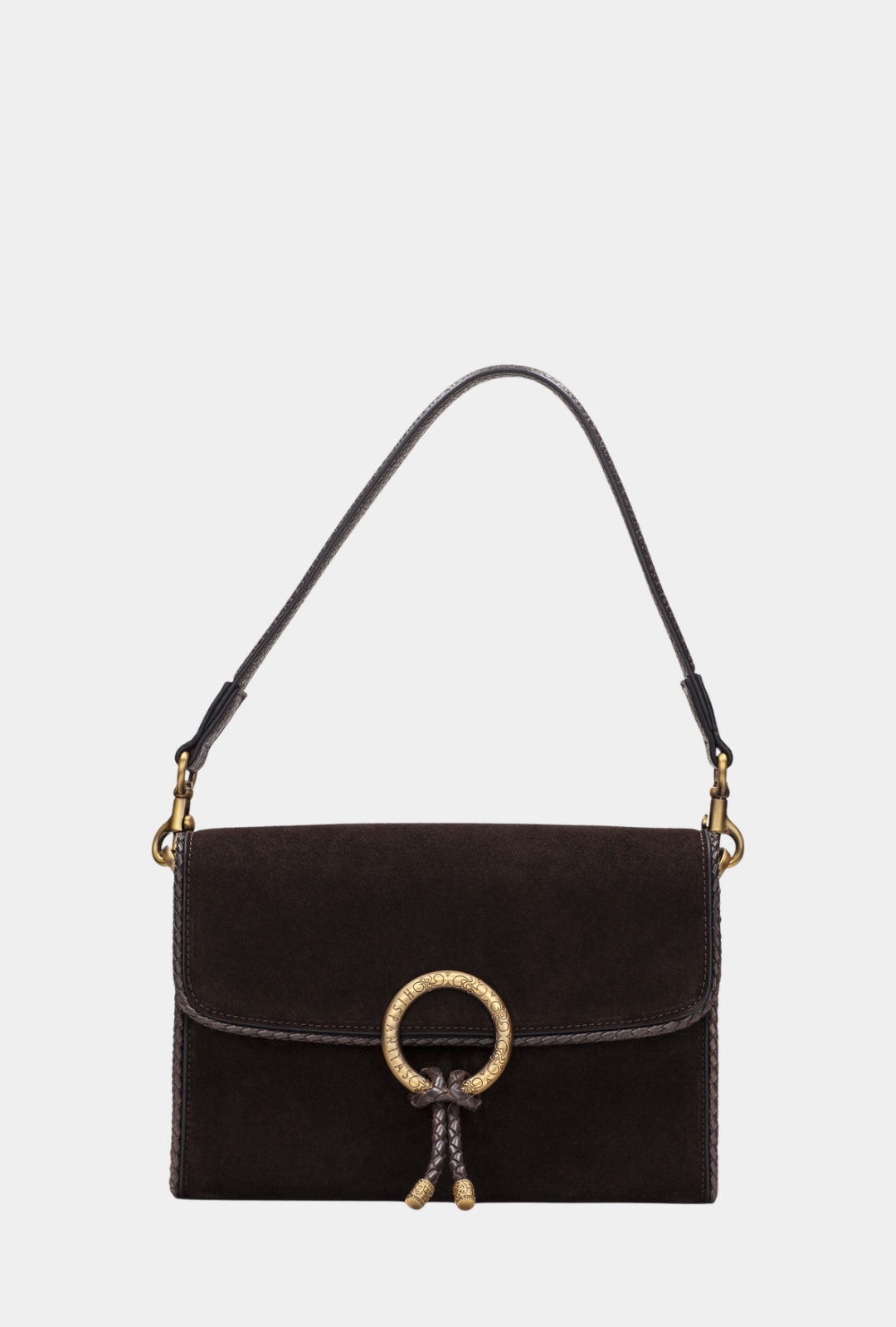 Vista frontal del Hispanitas Bolso Chocolate.