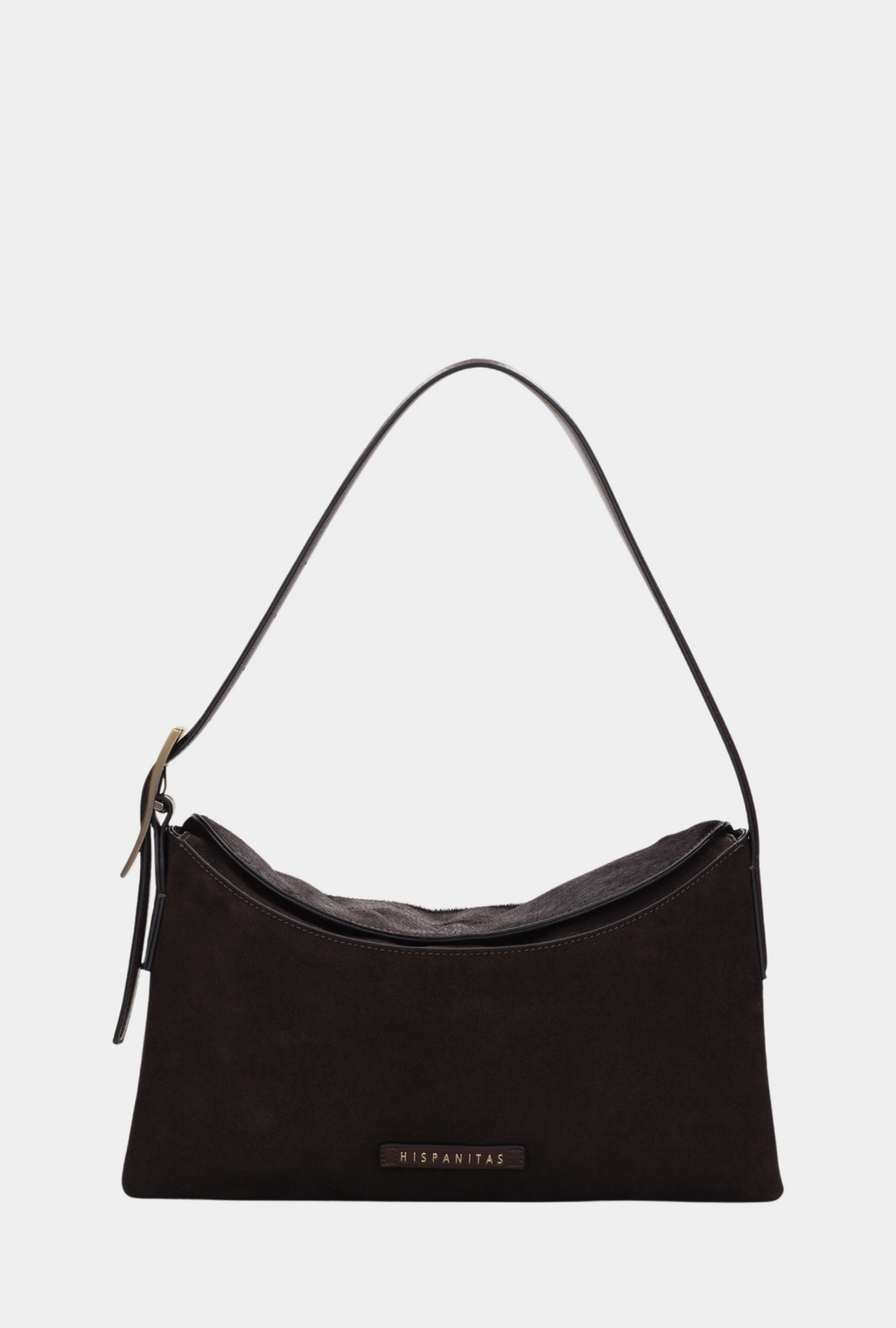 Vista frontal del Hispanitas Bolso De Hombro Chocolate.