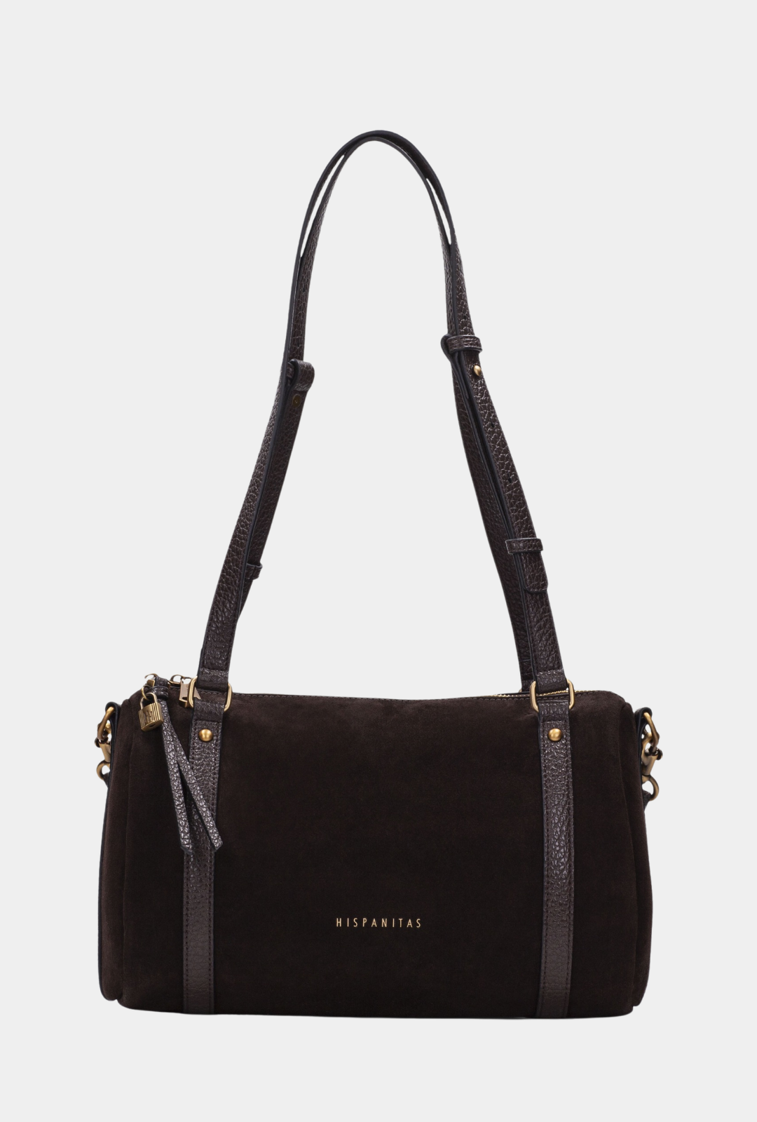 Vista frontal del Hispanitas Bolso de Hombro Chocolate.