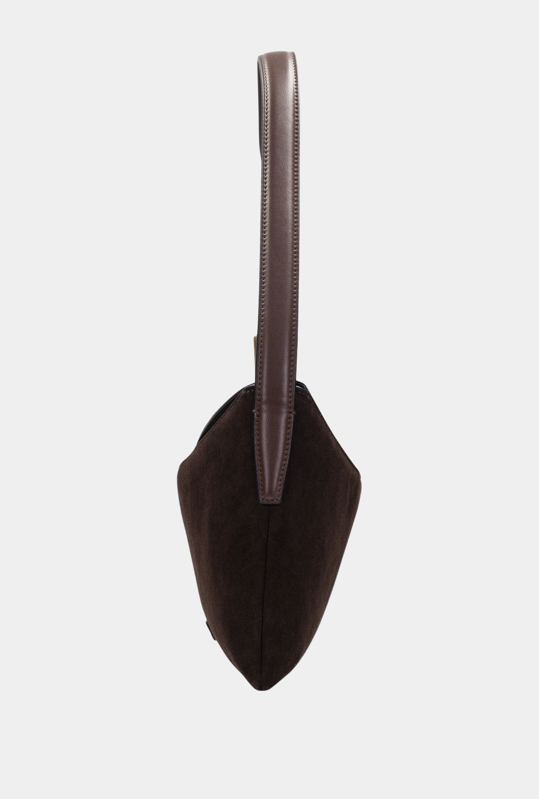 Vista lateral del Hispanitas Bolso De Hombro Chocolate.