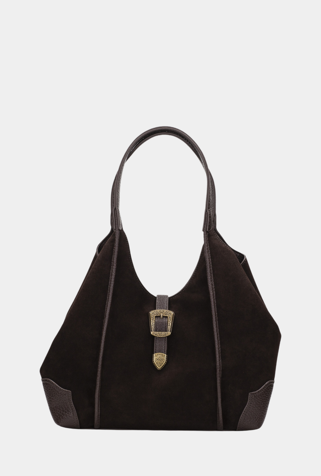 Vista frontal del Hispanitas Hobo Chocolate.