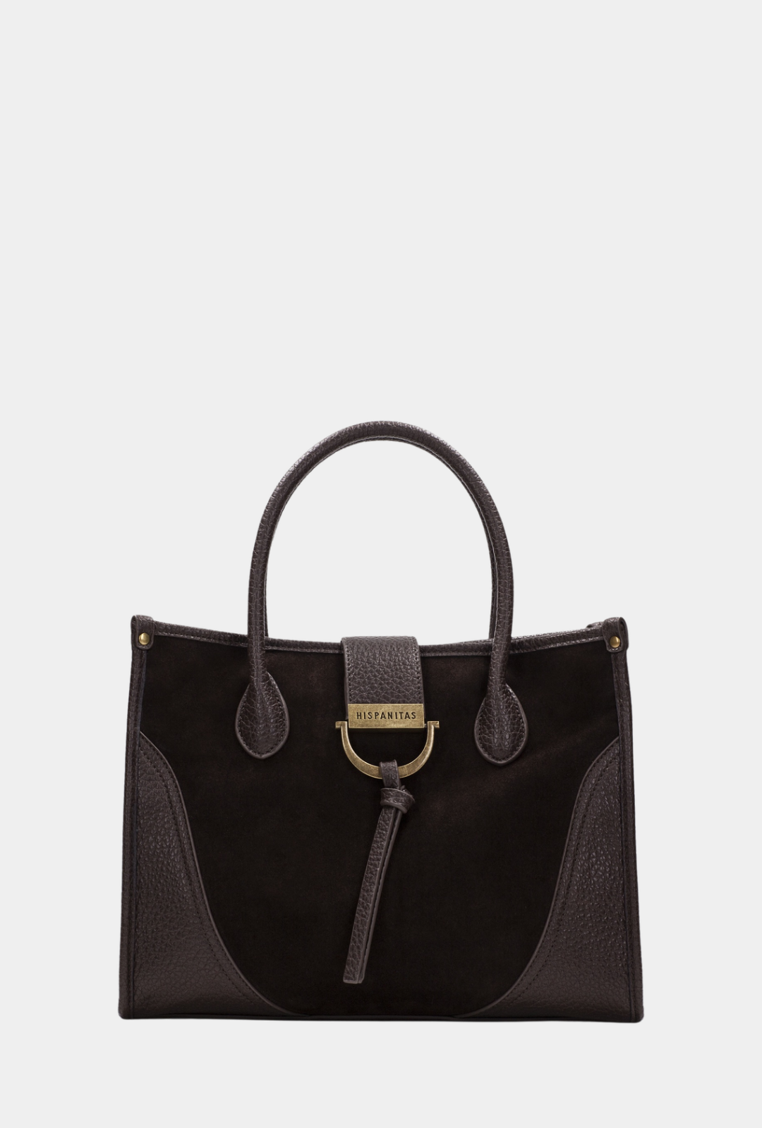 Vista frontal del Hispanitas Tote Chocolate.