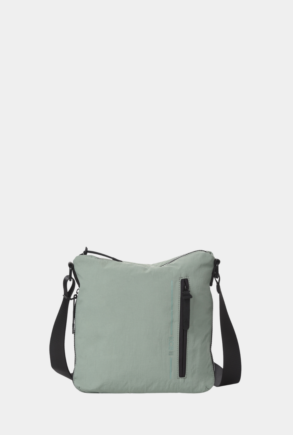 Bolso bandolera KCB Grid color agua vista frontal