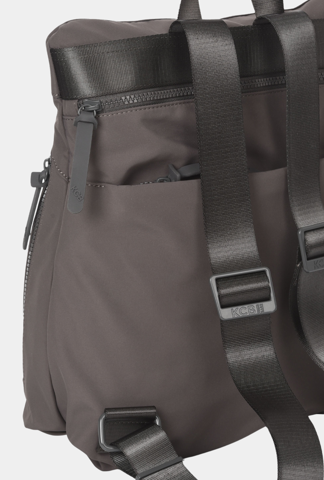 KCB Mochila Antirrobo Zig color Taupe vista trasera
