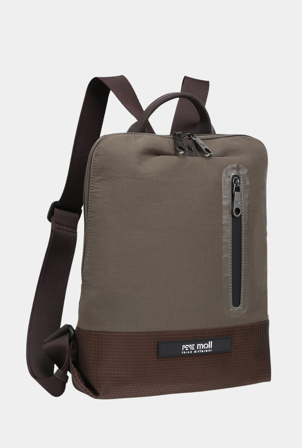 Pepe Moll Mochila Hebe Brown vista tres cuartos frontal